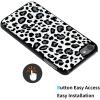 AIRWEE Case for iPod Touch 5th/6th/7th Generation, Slim Fit Shockproof & Lightweight Durable Cover for Apple iPod Touch, Drop Protection Hard PC Shell for Women Girls Men, Black and White Cow Print view 3