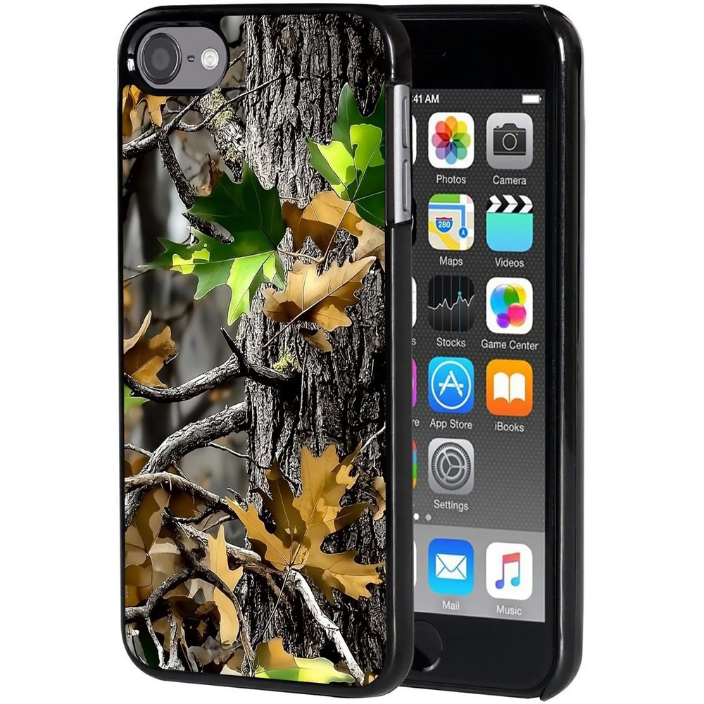 AIRWEE Case for iPod Touch 5th/6th/7th Generation, Slim Fit Shockproof & Lightweight Durable Cover for Apple iPod Touch, Drop Protection Hard PC Shell for Women Girls Men, Camouflage Deadwood Tree