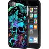 AIRWEE Case for iPod Touch 5th/6th/7th Generation, Slim Fit Shockproof & Lightweight Durable Cover for Apple iPod Touch, Drop Protection Hard PC Shell for Women Girls Men, Moon Butterfly Skull view 1