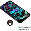 AIRWEE Case for iPod Touch 5th/6th/7th Generation, Slim Fit Shockproof & Lightweight Durable Cover for Apple iPod Touch, Drop Protection Hard PC Shell for Women Girls Men, Moon Butterfly Skull view 3