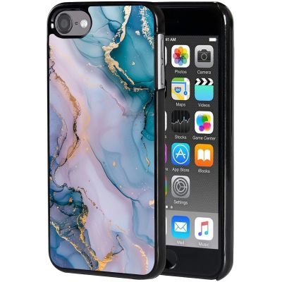 AIRWEE Case for iPod Touch 5th/6th/7th Generation, Slim Fit Shockproof & Lightweight Durable Cover for Apple iPod Touch, Drop Protection Hard PC Shell for Women Girls Men, Blue Marble