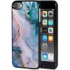 AIRWEE Case for iPod Touch 5th/6th/7th Generation, Slim Fit Shockproof & Lightweight Durable Cover for Apple iPod Touch, Drop Protection Hard PC Shell for Women Girls Men, Blue Marble view 1