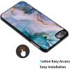 AIRWEE Case for iPod Touch 5th/6th/7th Generation, Slim Fit Shockproof & Lightweight Durable Cover for Apple iPod Touch, Drop Protection Hard PC Shell for Women Girls Men, Blue Marble view 3