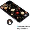 AIRWEE Case for iPod Touch 5th/6th/7th Generation, Slim Fit Shockproof & Lightweight Durable Cover for Apple iPod Touch, Drop Protection Hard PC Shell for Women Girls Men, White and Red Rose view 3