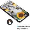 AIRWEE Case for iPod Touch 5th/6th/7th Generation, Slim Fit Shockproof & Lightweight Durable Cover for Apple iPod Touch, Drop Protection Hard PC Shell for Women Girls Men, Sunflower Elephant view 3