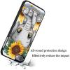 AIRWEE Case for iPod Touch 5th/6th/7th Generation, Slim Fit Shockproof & Lightweight Durable Cover for Apple iPod Touch, Drop Protection Hard PC Shell for Women Girls Men, Sunflower Elephant view 4