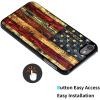 AIRWEE Case for iPod Touch 5th/6th/7th Generation, Slim Fit Shockproof & Lightweight Durable Cover for Apple iPod Touch, Drop Protection Hard PC Shell for Women Girls Men, Wood Grain Flag view 3