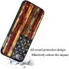 AIRWEE Case for iPod Touch 5th/6th/7th Generation, Slim Fit Shockproof & Lightweight Durable Cover for Apple iPod Touch, Drop Protection Hard PC Shell for Women Girls Men, Wood Grain Flag view 4