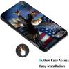 AIRWEE Case for iPod Touch 5th/6th/7th Generation, Slim Fit Shockproof & Lightweight Durable Cover for Apple iPod Touch, Drop Protection Hard PC Shell for Women Girls Men, Flag Flying Eagle view 3