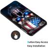 AIRWEE Case for iPod Touch 5th/6th/7th Generation, Slim Fit Shockproof & Lightweight Durable Cover for Apple iPod Touch, Drop Protection Hard PC Shell for Women Girls Men, Robot Flag Skull view 3