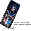 AIRWEE Case for iPod Touch 5th/6th/7th Generation, Slim Fit Shockproof & Lightweight Durable Cover for Apple iPod Touch, Drop Protection Hard PC Shell for Women Girls Men, Robot Flag Skull view 4