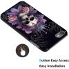 AIRWEE Case for iPod Touch 5th/6th/7th Generation, Slim Fit Shockproof & Lightweight Durable Cover for Apple iPod Touch, Drop Protection Hard PC Shell for Women Girls Men, Crown Purple Skull view 3