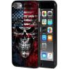 AIRWEE Case for iPod Touch 5th/6th/7th Generation, Slim Fit Shockproof & Lightweight Durable Cover for Apple iPod Touch, Drop Protection Hard PC Shell for Women Girls Men, Skeleton Flag view 1