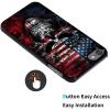 AIRWEE Case for iPod Touch 5th/6th/7th Generation, Slim Fit Shockproof & Lightweight Durable Cover for Apple iPod Touch, Drop Protection Hard PC Shell for Women Girls Men, Skeleton Flag view 3