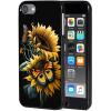 AIRWEE Case for iPod Touch 5th/6th/7th Generation, Slim Fit Shockproof & Lightweight Durable Cover for Apple iPod Touch, Drop Protection Hard PC Shell for Women Girls Men, Sunflower Butterfly view 1