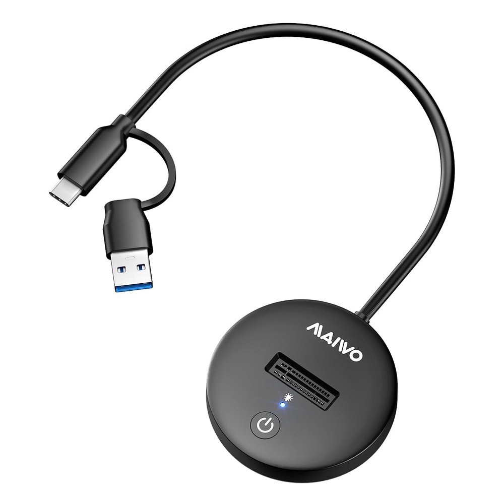 MAIWO M.2 NVMe SSD Docking Station, USB-C to USB-A PCIe SSD Dock Reader, USB3.2 GEN2x1 10Gbps Speed with UASP Trim, 4TB Capacity, Tool Free, Plug and Play