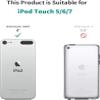 AIRWEE Case for iPod Touch 5th/6th/7th Generation, Slim Fit Shockproof & Lightweight Durable Cover for Apple iPod Touch, Drop Protection Hard PC Shell for Women Girls Men, Moon Dragonfly view 2