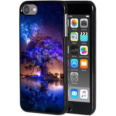 AIRWEE Case for iPod Touch 5th/6th/7th Generation, Slim Fit Shockproof & Lightweight Durable Cover for Apple iPod Touch, Drop Protection Hard PC Shell for Women Girls Men, Purple Tree of Life
