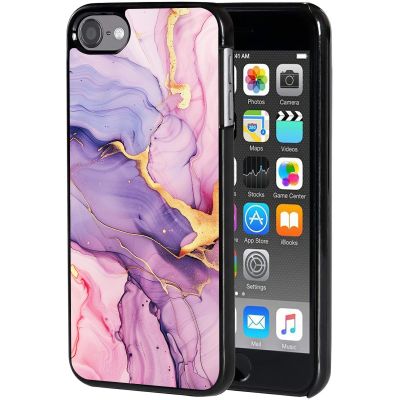 AIRWEE Case for iPod Touch 5th/6th/7th Generation, Slim Fit Shockproof & Lightweight Durable Cover for Apple iPod Touch, Drop Protection Hard PC Shell for Women Girls Men, Pink Marble