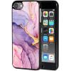 AIRWEE Case for iPod Touch 5th/6th/7th Generation, Slim Fit Shockproof & Lightweight Durable Cover for Apple iPod Touch, Drop Protection Hard PC Shell for Women Girls Men, Pink Marble view 1