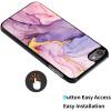 AIRWEE Case for iPod Touch 5th/6th/7th Generation, Slim Fit Shockproof & Lightweight Durable Cover for Apple iPod Touch, Drop Protection Hard PC Shell for Women Girls Men, Pink Marble view 3