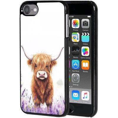 AIRWEE Case for iPod Touch 5th/6th/7th Generation, Slim Fit Shockproof & Lightweight Durable Cover for Apple iPod Touch, Drop Protection Hard PC Shell for Women Girls Men, Cute Cow