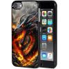 AIRWEE Case for iPod Touch 5th/6th/7th Generation, Slim Fit Shockproof & Lightweight Durable Cover for Apple iPod Touch, Drop Protection Hard PC Shell for Women Girls Men, Fire Dragon view 1