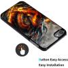 AIRWEE Case for iPod Touch 5th/6th/7th Generation, Slim Fit Shockproof & Lightweight Durable Cover for Apple iPod Touch, Drop Protection Hard PC Shell for Women Girls Men, Fire Dragon view 3