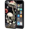 AIRWEE Case for iPod Touch 5th/6th/7th Generation, Slim Fit Shockproof & Lightweight Durable Cover for Apple iPod Touch, Drop Protection Hard PC Shell for Women Girls Men, Mushroom Skull view 1