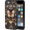 AIRWEE Case for iPod Touch 5th/6th/7th Generation, Slim Fit Shockproof & Lightweight Durable Cover for Apple iPod Touch, Drop Protection Hard PC Shell for Women Girls Men, Flower Moth view 1