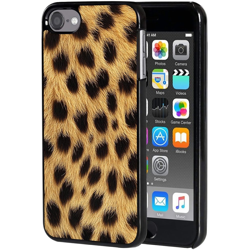 AIRWEE Case for iPod Touch 5th/6th/7th Generation, Slim Fit Shockproof & Lightweight Durable Cover for Apple iPod Touch, Drop Protection Hard PC Shell for Women Girls Men, Leopard