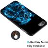 AIRWEE Case for iPod Touch 5th/6th/7th Generation, Slim Fit Shockproof & Lightweight Durable Cover for Apple iPod Touch, Drop Protection Hard PC Shell for Women Girls Men, Flame Skeleton view 3
