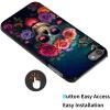 AIRWEE Case for iPod Touch 5th/6th/7th Generation, Slim Fit Shockproof & Lightweight Durable Cover for Apple iPod Touch, Drop Protection Hard PC Shell for Women Girls Men, Rose Skull Love Heart view 3