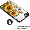 AIRWEE Case for iPod Touch 5th/6th/7th Generation, Slim Fit Shockproof & Lightweight Durable Cover for Apple iPod Touch, Drop Protection Hard PC Shell for Women Girls Men, Butterfly Sunflower view 3