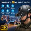 SKIOVEMI 3D VR Night Vision Goggles for Adults, 4K Head Mounted Night Vision Binoculars with 6X Digital Zoom, 7X Infrared Binoculars, Includes 2 * 32GB Cards, Built-in Giant Screen view 2