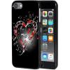 AIRWEE Case for iPod Touch 5th/6th/7th Generation, Slim Fit Shockproof & Lightweight Durable Cover for Apple iPod Touch, Drop Protection Hard PC Shell for Women Girls Men, Music Love Heart view 1