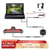 170 Wide Angle Car Brake Light Reverse Camera with 4.3-inch Car Monitor Compatible with Fiat Ducato Peugeot Boxer Citroen Jumper(Silver) view 2