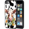 AIRWEE Case for iPod Touch 5th/6th/7th Generation, Slim Fit Shockproof & Lightweight Durable Cover for Apple iPod Touch, Drop Protection Hard PC Shell for Women Girls Men, Leopard Cow view 1