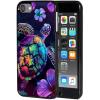AIRWEE Case for iPod Touch 5th/6th/7th Generation, Slim Fit Shockproof & Lightweight Durable Cover for Apple iPod Touch, Drop Protection Hard PC Shell for Women Girls Men, Colorful Turtle view 1