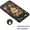 AIRWEE Case for iPod Touch 5th/6th/7th Generation, Slim Fit Shockproof & Lightweight Durable Cover for Apple iPod Touch, Drop Protection Hard PC Shell for Women Girls Men, Cute Cat Flowers view 3