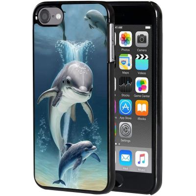 AIRWEE Case for iPod Touch 5th/6th/7th Generation, Slim Fit Shockproof & Lightweight Durable Cover for Apple iPod Touch, Drop Protection Hard PC Shell for Women Girls Men, Dolphin