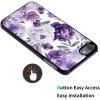 AIRWEE Case for iPod Touch 5th/6th/7th Generation, Slim Fit Shockproof & Lightweight Durable Cover for Apple iPod Touch, Drop Protection Hard PC Shell for Women Girls Men, Purple Peony view 3