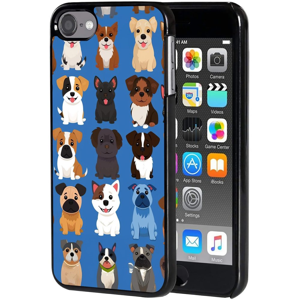 AIRWEE Case for iPod Touch 5th/6th/7th Generation, Slim Fit Shockproof & Lightweight Durable Cover for Apple iPod Touch, Drop Protection Hard PC Shell for Women Girls Men, Cute Puppy