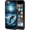 AIRWEE Case for iPod Touch 5th/6th/7th Generation, Slim Fit Shockproof & Lightweight Durable Cover for Apple iPod Touch, Drop Protection Hard PC Shell for Women Girls Men, Moon Dolphin Jump view 1