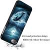 AIRWEE Case for iPod Touch 5th/6th/7th Generation, Slim Fit Shockproof & Lightweight Durable Cover for Apple iPod Touch, Drop Protection Hard PC Shell for Women Girls Men, Moon Dolphin Jump view 4