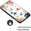 AIRWEE Case for iPod Touch 5th/6th/7th Generation, Slim Fit Shockproof & Lightweight Durable Cover for Apple iPod Touch, Drop Protection Hard PC Shell for Women Girls Men, Bird Flowers view 3