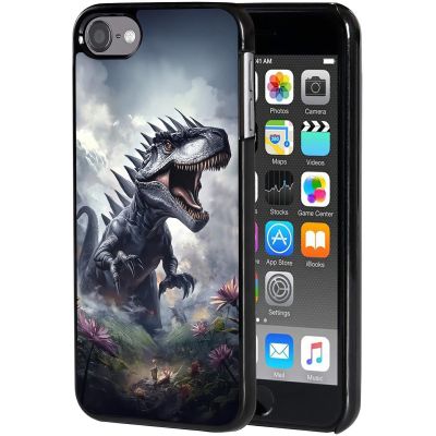 AIRWEE Case for iPod Touch 5th/6th/7th Generation, Slim Fit Shockproof & Lightweight Durable Cover for Apple iPod Touch, Drop Protection Hard PC Shell for Women Girls Men, Dinosaur