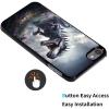 AIRWEE Case for iPod Touch 5th/6th/7th Generation, Slim Fit Shockproof & Lightweight Durable Cover for Apple iPod Touch, Drop Protection Hard PC Shell for Women Girls Men, Dinosaur view 3