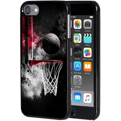 AIRWEE Case for iPod Touch 5th/6th/7th Generation, Slim Fit Shockproof & Lightweight Durable Cover for Apple iPod Touch, Drop Protection Hard PC Shell for Women Girls Men, Basketball