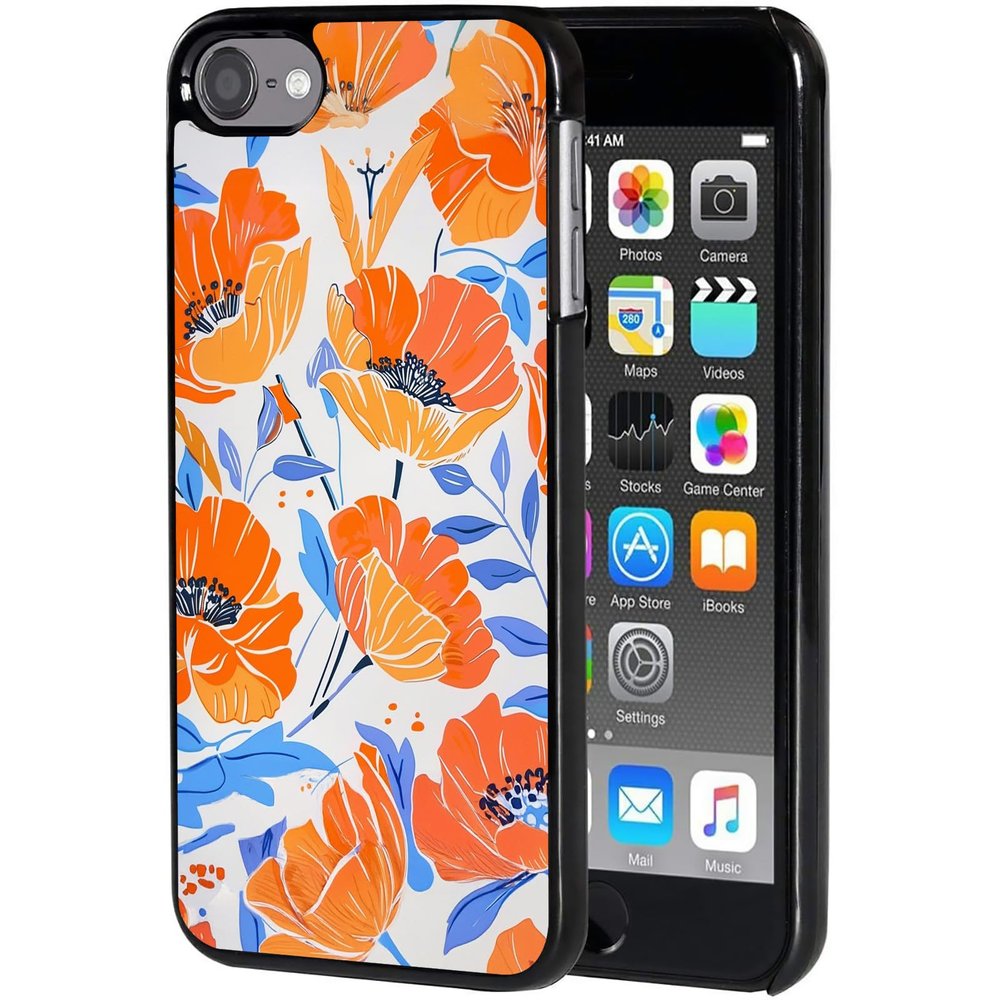 AIRWEE Case for iPod Touch 5th/6th/7th Generation, Slim Fit Shockproof & Lightweight Durable Cover for Apple iPod Touch, Drop Protection Hard PC Shell for Women Girls Men, Yellow Tulips